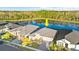 Aerial view of house near a lake at 588 Mosaic Blvd, Daytona Beach, FL 32124