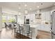 Modern kitchen with island and stainless steel appliances at 588 Mosaic Blvd, Daytona Beach, FL 32124