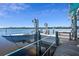 Private boat dock with two boat lifts and waterfront views at 3765 John Anderson Dr, Ormond Beach, FL 32176