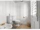 Clean bathroom with white fixtures and wood flooring at 3765 John Anderson Dr, Ormond Beach, FL 32176