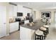 Modern kitchen with an island, stainless steel appliances, and ample counter space at 3022 Ruby Falls Dr, Deland, FL 32724