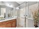 Walk-in shower with grab bars and dual shower heads at 2541 Yellow Brick Rd, Saint Cloud, FL 34772