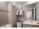 Clean bathroom with shower/tub combo and vanity at 5706 Freshwater Canyon Dr, St Cloud, FL 34771