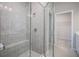 Spacious shower with glass enclosure and built-in seat at 5769 Anders Way, St Cloud, FL 34771