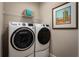 Laundry room with washer, dryer, and overhead shelving at 5769 Anders Way, St Cloud, FL 34771