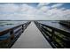 Wooden fishing pier extending over calm lake waters at 6923 Five Oaks Dr, St Cloud, FL 34773