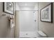 Clean bathroom with shower stall and toilet at 1602 Minnesota Rd, Sumterville, FL 33585