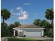 Single-story home with a two-car garage and landscaping at 3041 Ruby Falls Dr, Deland, FL 32724