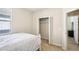 Bright bedroom with double bed, window, and closet at 5631 Superior Dr, Lakeland, FL 33805