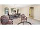 Dining room with a wooden table and six chairs at 5631 Superior Dr, Lakeland, FL 33805