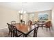 Dining area with table and chairs near living room at 5631 Superior Dr, Lakeland, FL 33805