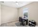 Home office with a desk, chair, and view of the backyard at 5631 Superior Dr, Lakeland, FL 33805