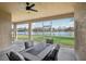 Enjoy lake views from this screened patio at 5631 Superior Dr, Lakeland, FL 33805