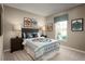 Bedroom with a Hogwarts-themed bedspread at 1657 Laia Rd, Haines City, FL 33844