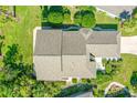 Top-down view of a house showing the roofline and landscaping at 7 Jasmine Run, Ormond Beach, FL 32174