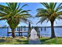 Private dock with palm trees and city views at 546 Rio Vista Ave, Daytona Beach, FL 32114