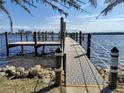 Private dock with brick walkway leading to the water at 546 Rio Vista Ave, Daytona Beach, FL 32114