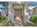 Front entry of a house with double doors and landscaping at 12176 Se 91St Ave, Summerfield, FL 34491