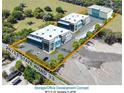 Aerial view of storage and office development concept at 26711 County Road 33, Groveland, FL 34736