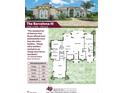 The Barcelona III floor plan, showcasing a spacious layout with 3 bedrooms, 2.5 bathrooms, and a 2-car garage at 3457 Lake Diane Rd, Tavares, FL 32778