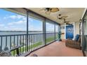 Relaxing balcony overlooking waterfront at 450 Bouchelle Dr # 301, New Smyrna Beach, FL 32169
