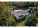 Lakefront home with dock and lush landscaping at 13724 Country Club Dr, Tavares, FL 32778