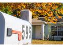 Close-up of mailbox with house number 595 at 595 S Morningside Dr, Eustis, FL 32726