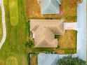 Top-down view of house, showing roofline and landscaping at 17329 Se 115Th Terrace Rd, Summerfield, FL 34491