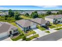 Aerial view of a residential neighborhood showcasing new homes and landscaping at 5600 Siltstone St, Lakeland, FL 33811