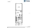First floor plan of the Donatella model, including kitchen, gathering room, and den at 265 Crossings Ave, St Cloud, FL 34771
