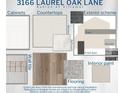 Image shows various finishes such as flooring, countertops, cabinets, and paint colors at 3166 Laurel Oak Ln, Winter Haven, FL 33884