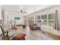 Bright living room featuring hardwood floors and home gym at 1610 Reynolds Rd # 79, Lakeland, FL 33801