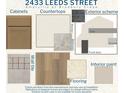 Amaryllis home design selections, including cabinets, countertops, and flooring at 2433 Leeds St, Haines City, FL 33844