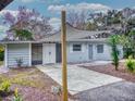 Mid-century modern home with updated exterior and landscaping at 104 Fran Dr, New Smyrna Beach, FL 32168
