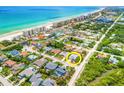 Aerial view of beach house community close to the ocean at 51 Sun Dunes Cir, Ponce Inlet, FL 32127