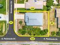 Aerial view of property showing lot dimensions and location at 51 Sun Dunes Cir, Ponce Inlet, FL 32127