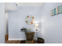 Condo entryway with glass-top console table at 4139 S Atlantic Ave # B103, New Smyrna Beach, FL 32169