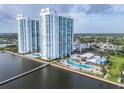 Aerial view of two high rise buildings at 241 Riverside Dr # 2007, Holly Hill, FL 32117