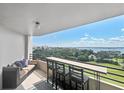 Spacious balcony boasting a breathtaking view and outdoor seating at 1 Oceans West Blvd # 6B1, Daytona Beach, FL 32118