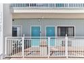 Two condo unit entrances with private balconies at 3509 S Atlantic Ave # 108 & 109, New Smyrna Beach, FL 32169