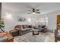 Living room with comfortable seating and a modern coffee table at 101 N Pine St # 7, New Smyrna Beach, FL 32169