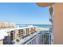 Oceanfront balcony with beach and building views at 3245 S Atlantic Ave # 601, Daytona Beach, FL 32118