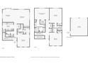Two-story home floor plan showcasing bedrooms, bathrooms, and a detached garage at 1554 Fairview Cir, Kissimmee, FL 34747