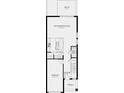 Main floor plan showcasing kitchen, gathering room, garage, and half-bath at 4801 Spangle Drive Way, Saint Cloud, FL 34769
