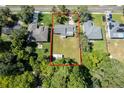 Aerial view showing house and large backyard at 278 Debary Dr, Debary, FL 32713