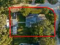 Aerial view highlighting the property's large lot size at 635 Butler St, Windermere, FL 34786