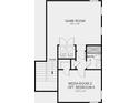 Upstairs game room with adjacent media room or optional 6th bedroom and bathroom at 1400 Arklow Cir, Ormond Beach, FL 32174