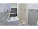 Small bathroom with shower and vanity at 1414 Johns Ave, Haines City, FL 33844