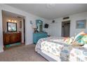 Bright bedroom with a comfortable bed and coastal decor at 2987 S Atlantic Ave # 606, Daytona Beach Shores, FL 32118