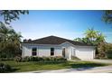 New construction home with white garage door and landscaping at 15031 Sw 28Th Terrace Rd, Ocala, FL 34473
